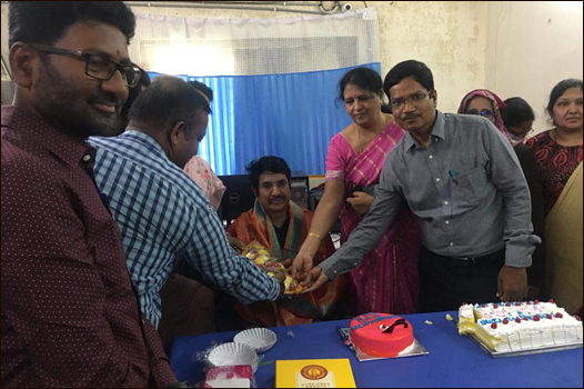 Felicitation by collegue doctors at GGH Wanparthy