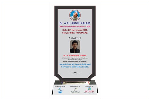 Dr. A. P. J Abdulkalam Memorial Excellence Award