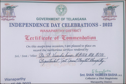 Certificate of Commendation